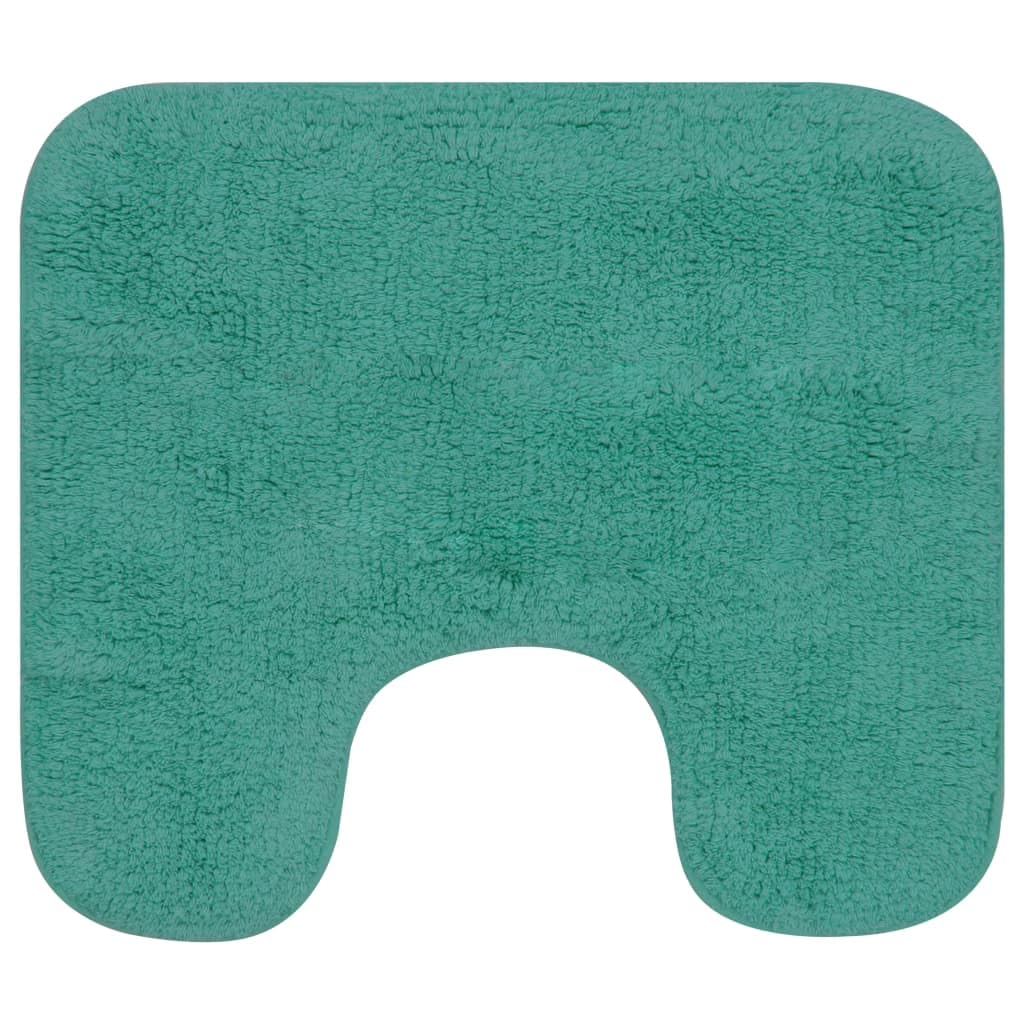 Lot de 3 tapis de bain en coton turquoise antidérapant lavable absorbant et séchage rapide pour salle de bain confort et sécurité