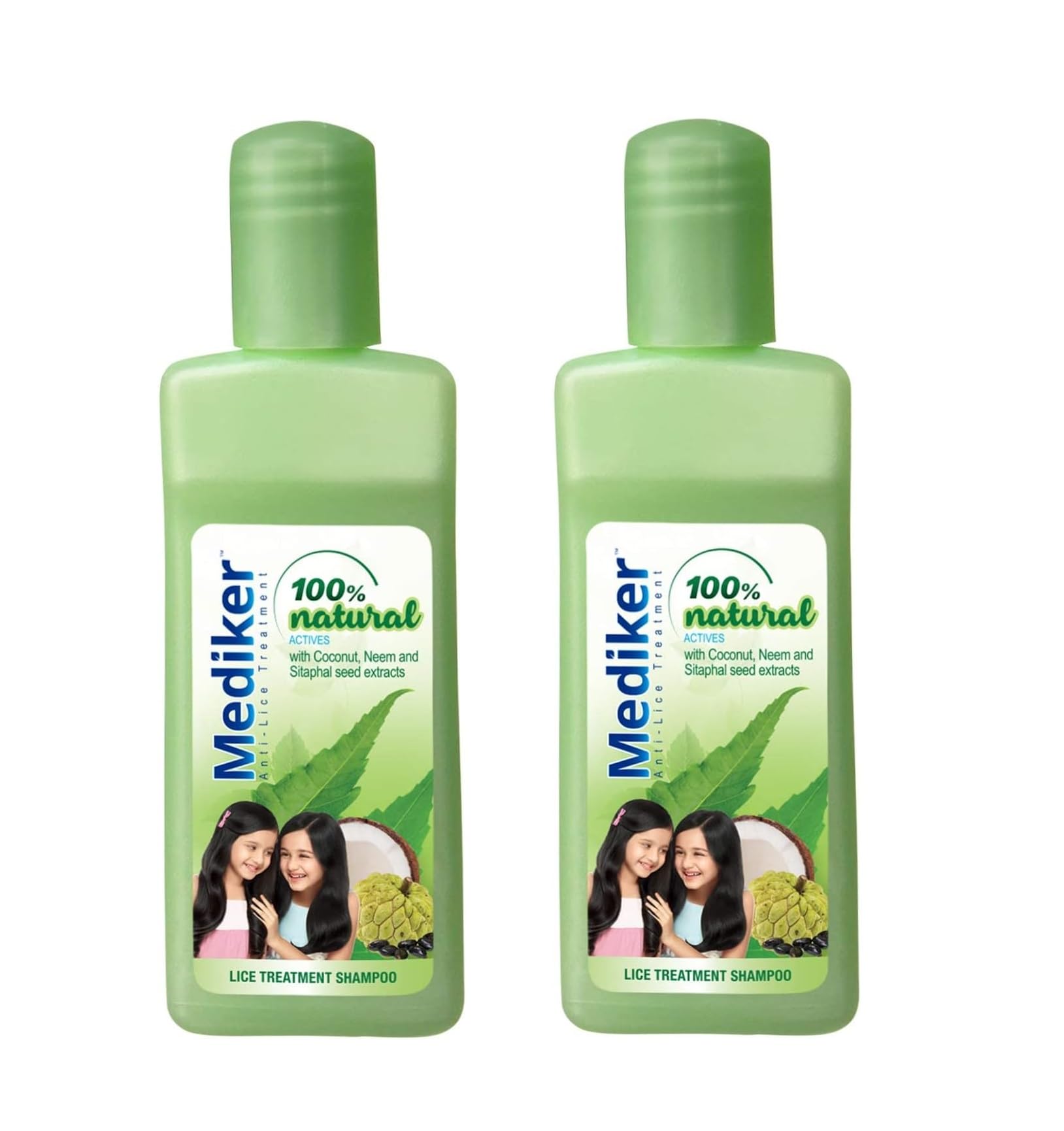 Mediker Anti Lice Treatment Shampoo 100% Natural Lice Remover 50ml - Pack of 2