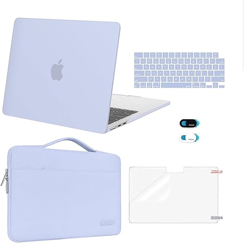 Miniatura 27 de MOSISO Funda compatible con MacBook Air de 13 pulgadas 2025 2024 2023 2022 M4 A3240 M3 A3113 M2 A2681, Carcasa Rígida y Funda de Manga y Protector