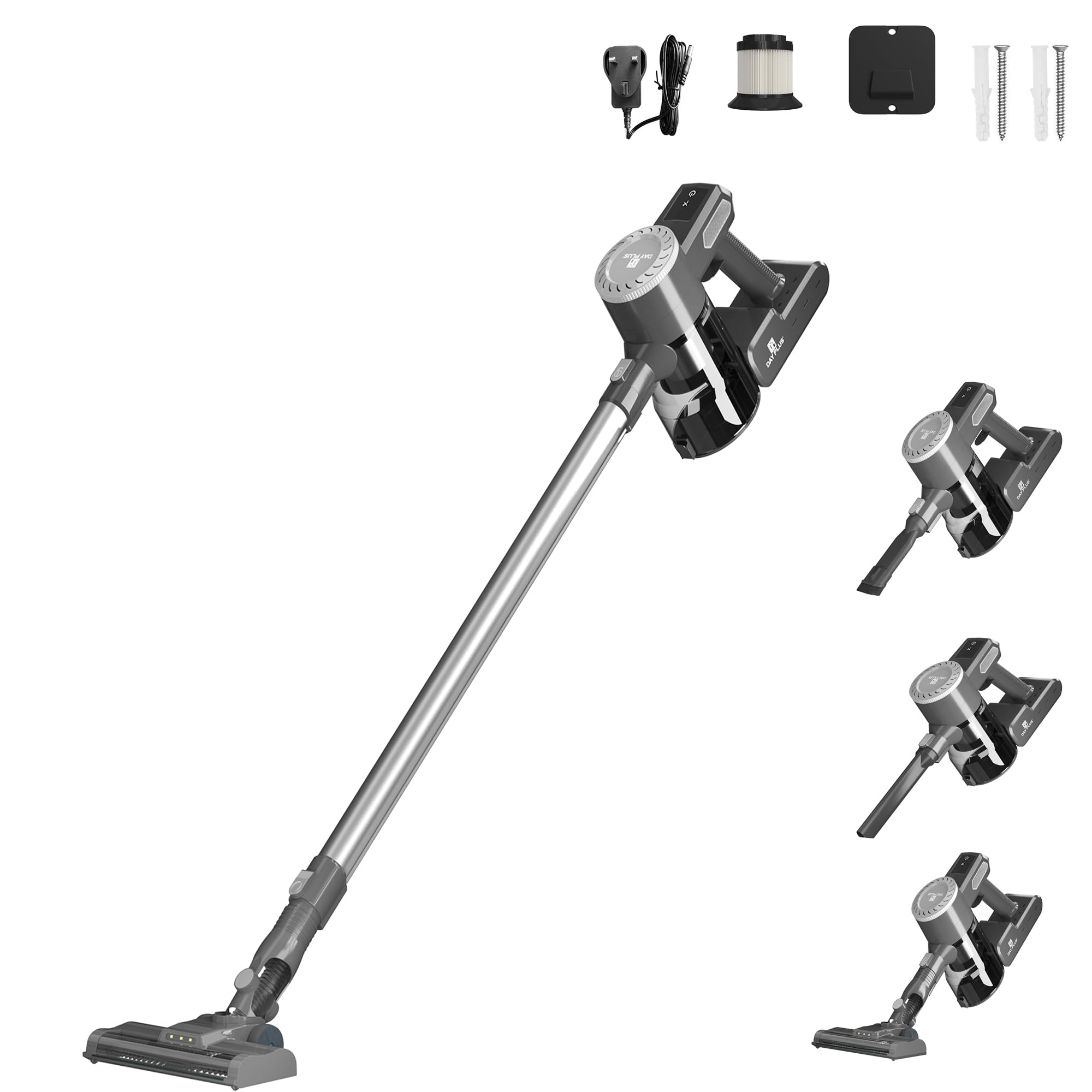 ANSIMIDA Cordless Vacuum Cleaner, Cordless Vacuum with 15Kpa Suction, 800W 3-in-1 Powerful Lightweight Vacuum Cleaner, 360° Bendable Wand, Up to 30 Mins Runtime, for Home Hard Floor Carpet Pet Hair