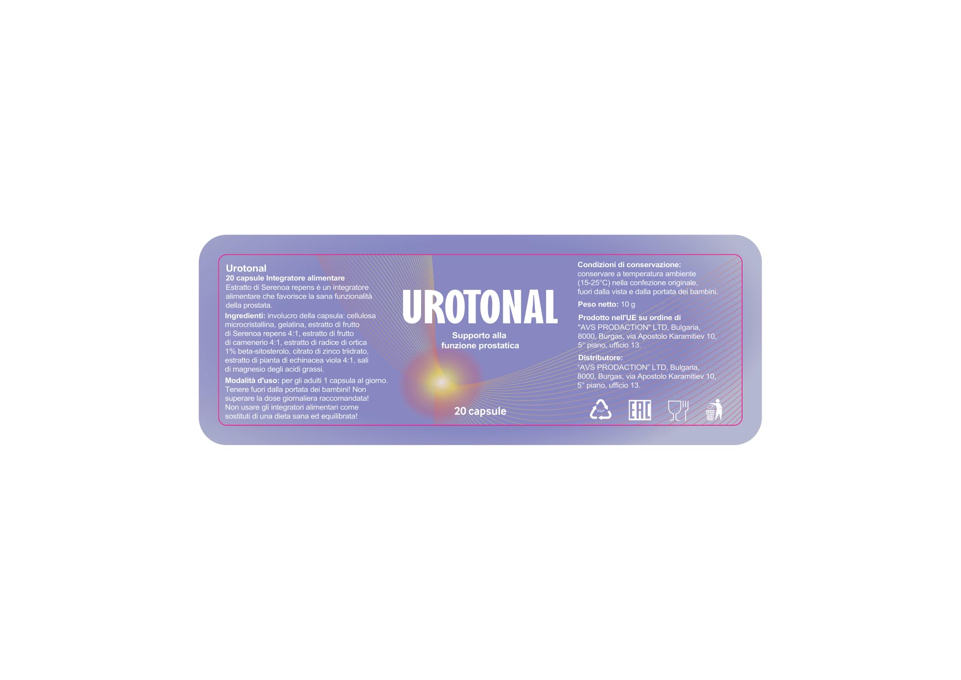 Integratore Naturale Uomo con Serenoa, Ortica e Zinco – Supporto per Prostata e Vie Urinarie