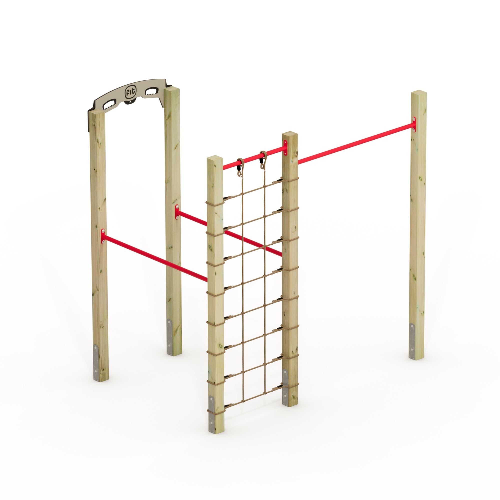 Wickey Fitnessgerät - Fit Base 520 - Outdoor Fitnessstudio, Gym für Zuhause, Klettern und Sport für Jugendliche und Erwachsene im Garten mit Klimmzugstange