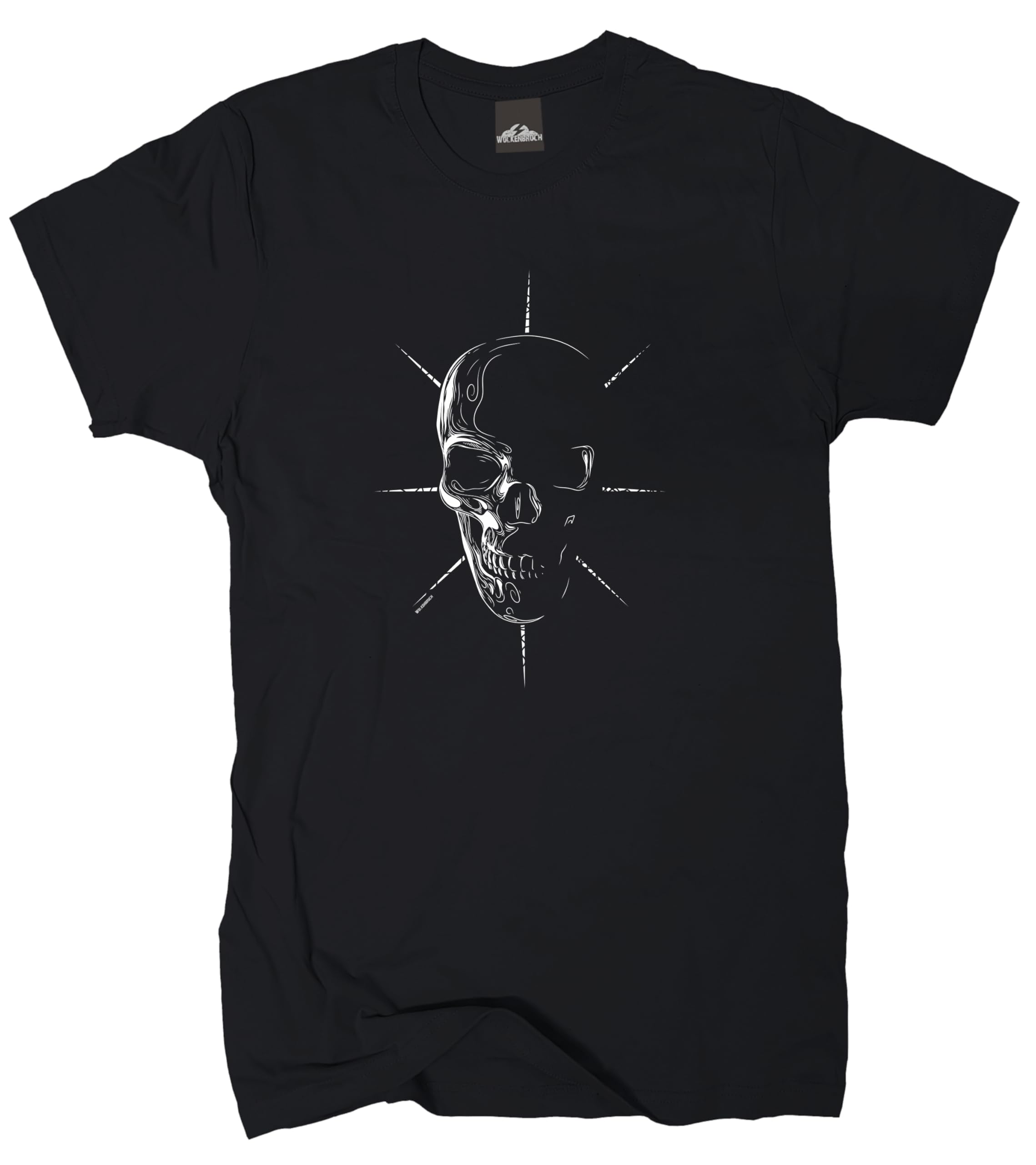 Wolkenbruch T-Shirt Totenkopf Tribal Tattoo Skull schwarz (M bis 3XL)