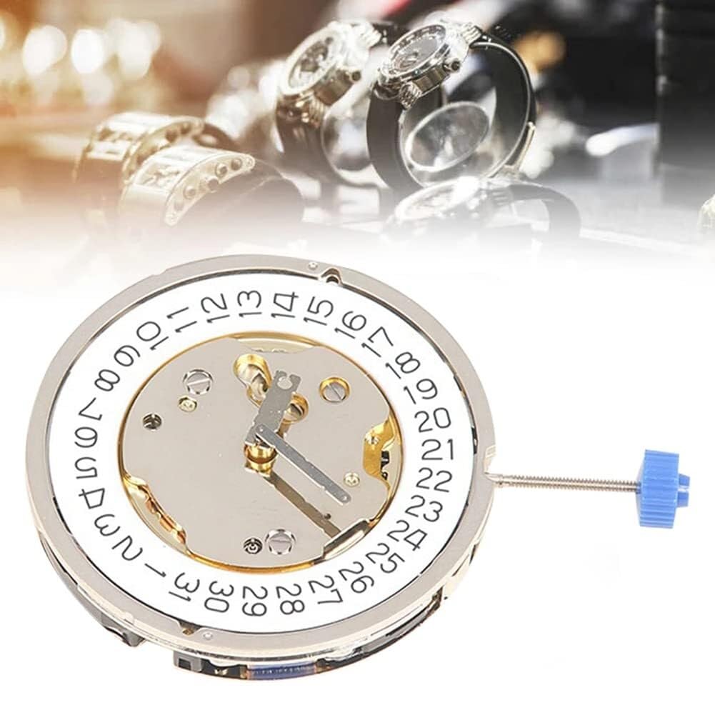 Hochpräzises Quarz-Uhrwerk 5040D Mit Kalenderzifferblatt – Mechanische Teile des Uhrwerks Aus Gold