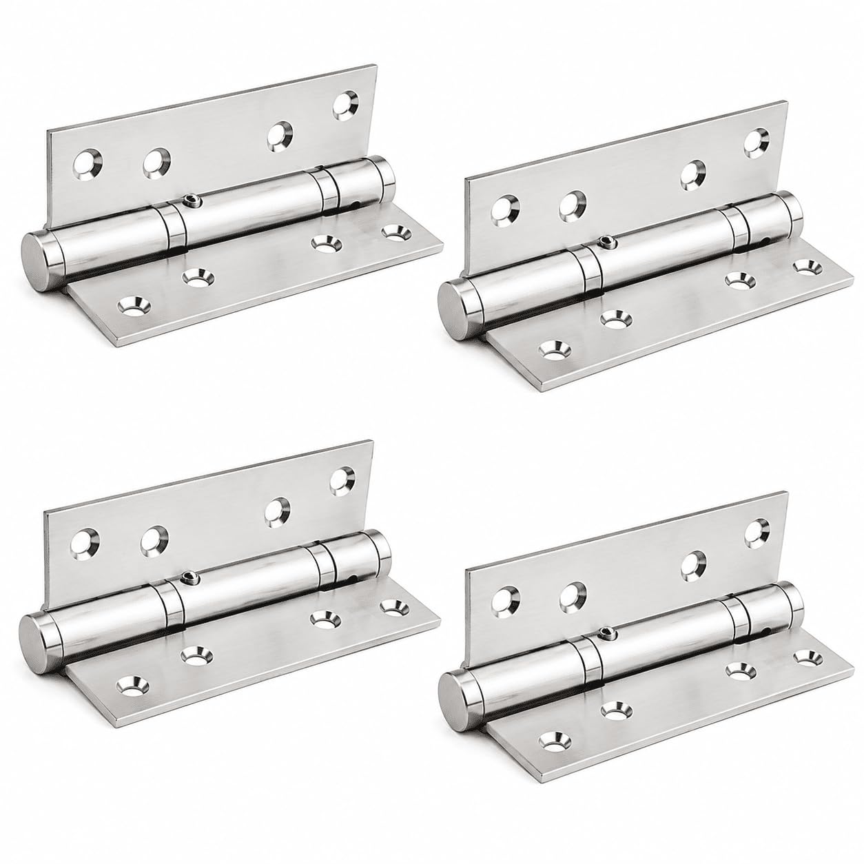 MidGard Hydraulisches Türscharnier mit Kugellager, selbstschließend, Edelstahl Scharnier 4 Stk. inkl. Schrauben