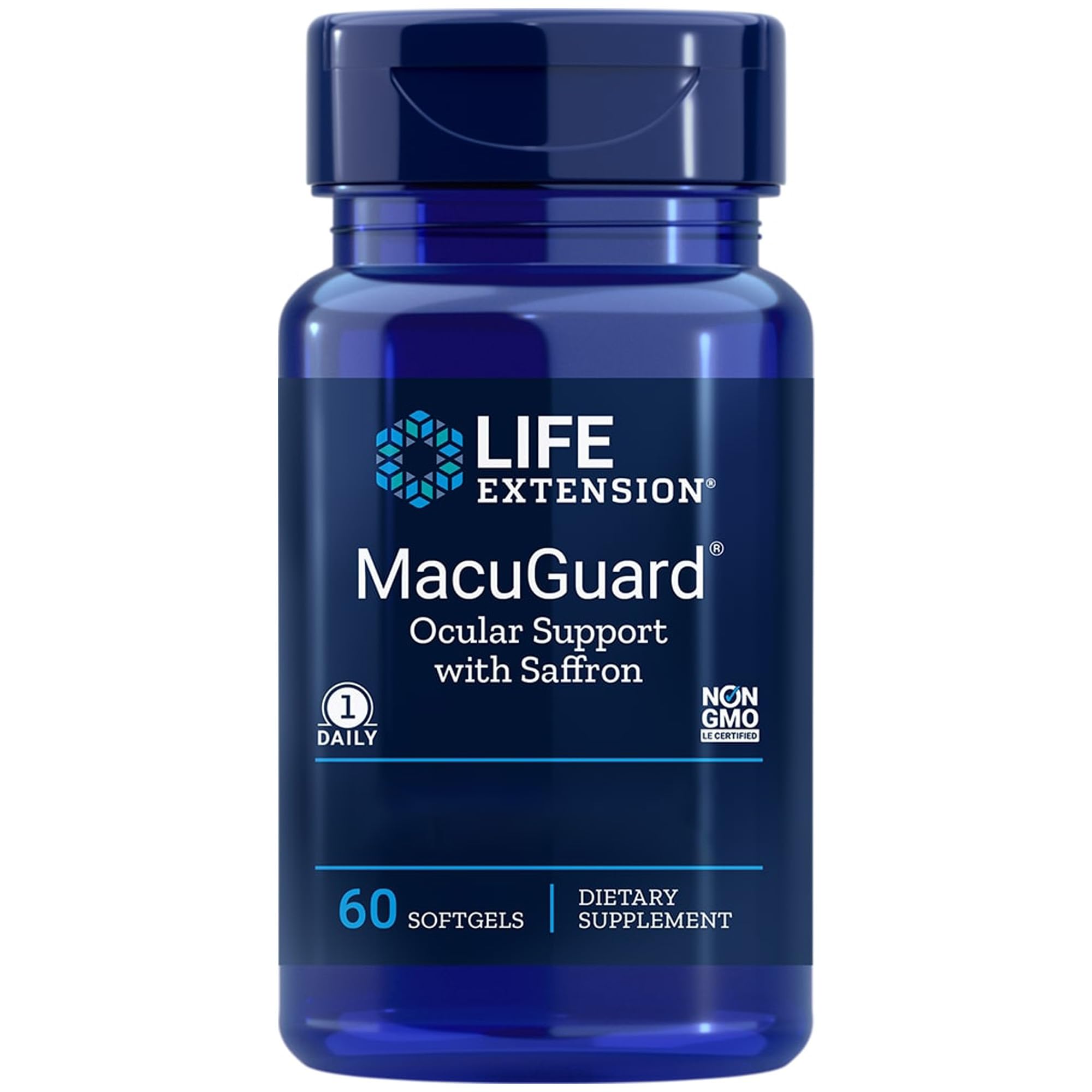 Life Extension MacuGuard Ocular Support, with Lutein, 60 Softgels, Laboratory Tested, Gluten Free, Soy Free, Non-GMO