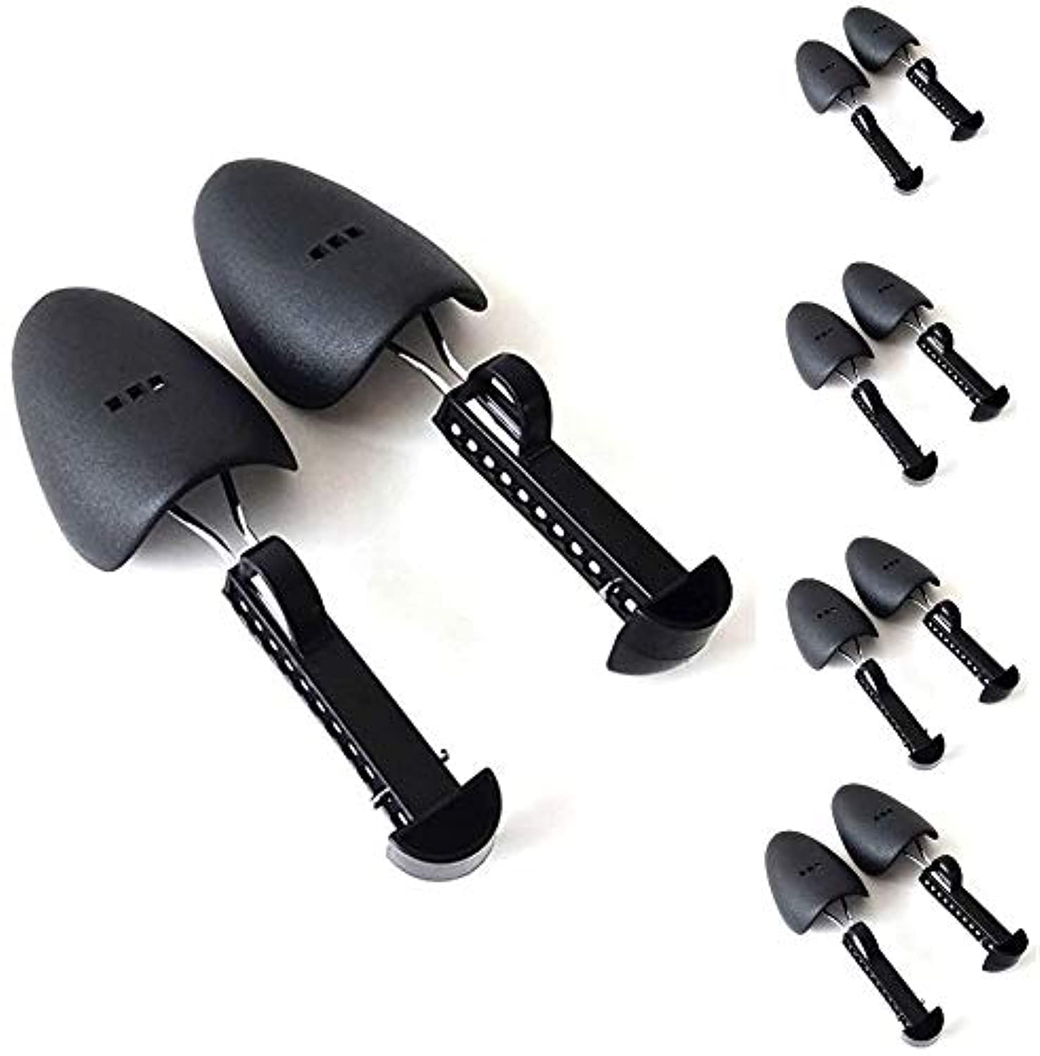 Practical Plastic Adjustable Length Men's Tree Shoe Stretcher Boot Holder (5 Pairs Black)