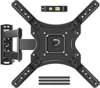 ELIVED Full Motion TV Wall Mount for 26-60 Inch TVs - Articulating Swivel Tilt Bracket, VESA 400x400, 77 lbs Capacity, Single Stud Design