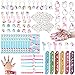 Shinelee 96 Piezas Relleno Piñata Cumpleaños Unicornio Llavero Pulseras Bofetada Pinzas Pelo Anillo Pegatinas Bolsa de Fiesta Regalos Cumpleaños Niños Colegio Piñata Unicornio Regalo Niña