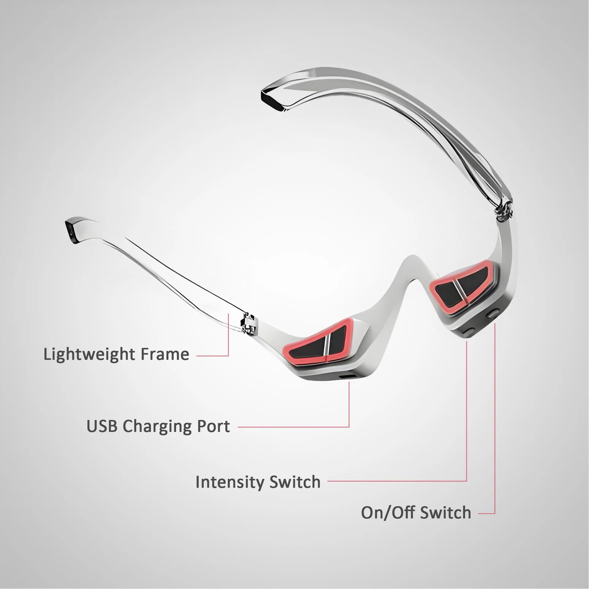 ENLIWISH Heated 3D Eyes Wrinkle Massager, Microcurrent Red Light Therapy for Puffiness, Dark Circles, Under Eye Bag , Rechargeable and Foldable Vibration Eyecare Glasses, Advanced Eye Mask with 3 Modes — Amazon image 8