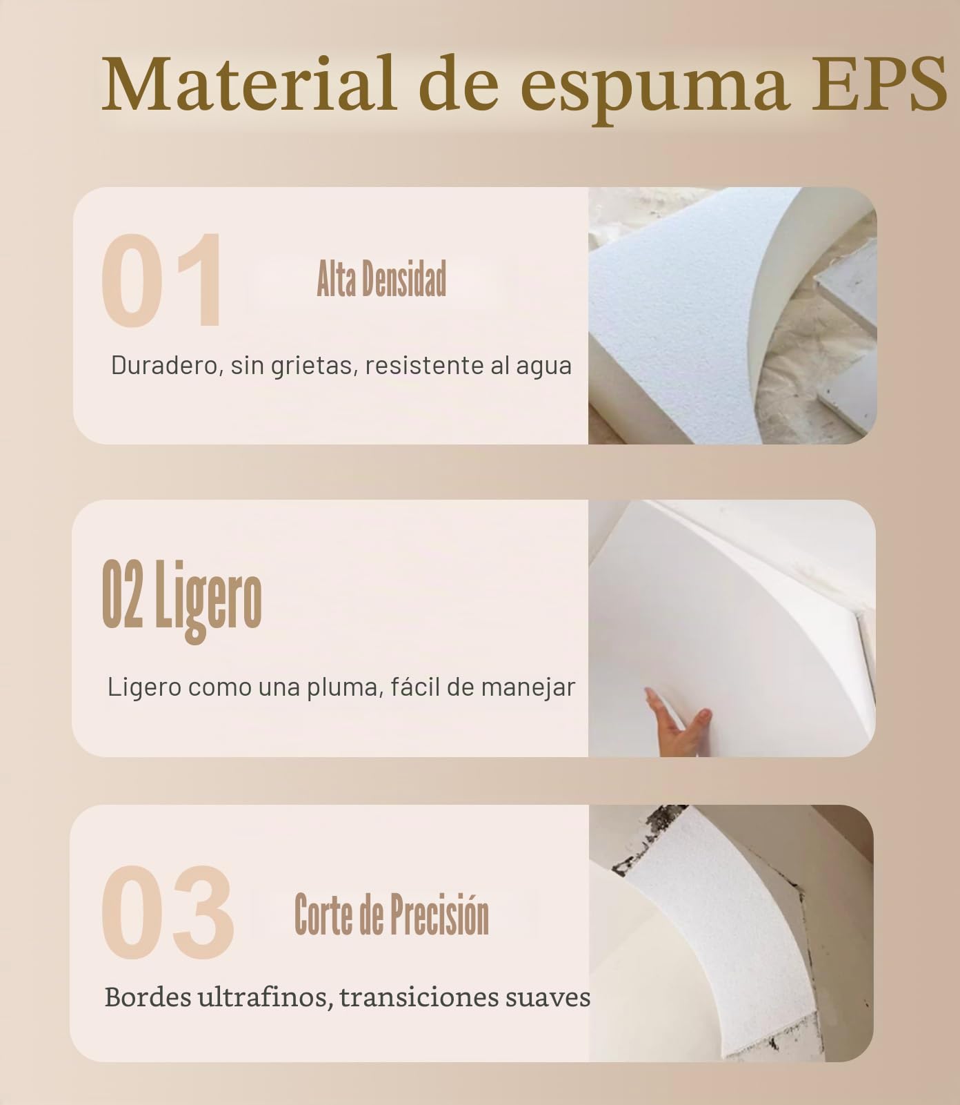 Kit de 2 Piezas para Arco de Puerta en Pared de Yeso/Pladur, Moldura de Arco de Puerta Redonda de Espuma, Moldura de Arco Universal(10x10x10cm (3.9x3.9x3.9"))