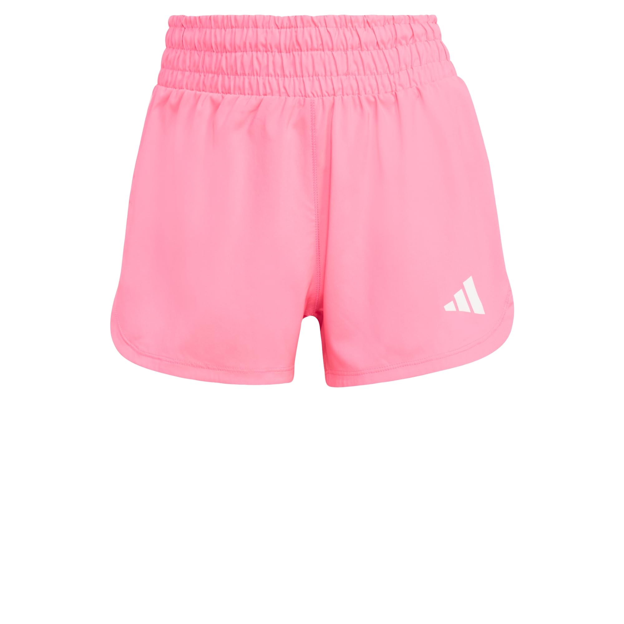 adidas Women's Pacer Workout Woven High Rise Shorts, Lucid Pink/White, XS 3 inch