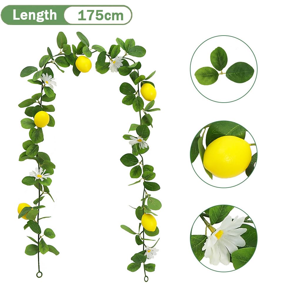 Highdi Enredaderas Artificiales Guirnaldas, Hojas de Eucalipto Limón Artificial Colgantes Hojas Plantas Falsas Decoración para Fondo de Boda Fiesta Jardín Hogar Cocina (Verde,6 Piezas)