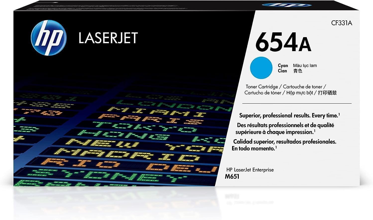 HP CF331A 654A Original LaserJet Toner Cartridge, Cyan, Single Pack