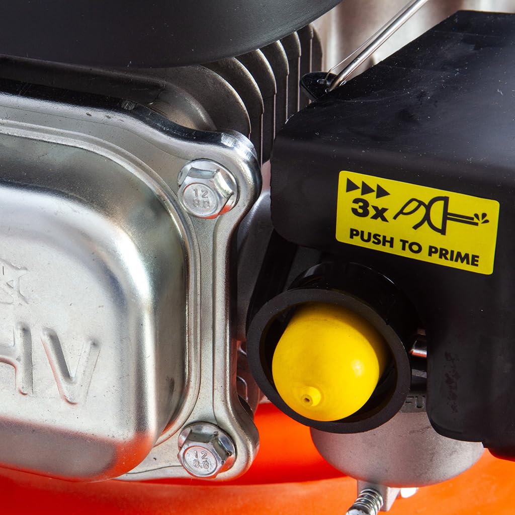 Cortacésped de explosión Demon | Motor de 4 tiempos OHV | 79,6 cc | 1,47 kW | Velocidad de rotación del motor 3600 rpm | sin tracción | con cesta de 40 litros