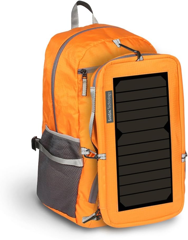 Uniser Industries Sunsac Spectro Polyester Orange Solar Panel Eco-Friendly Backpack