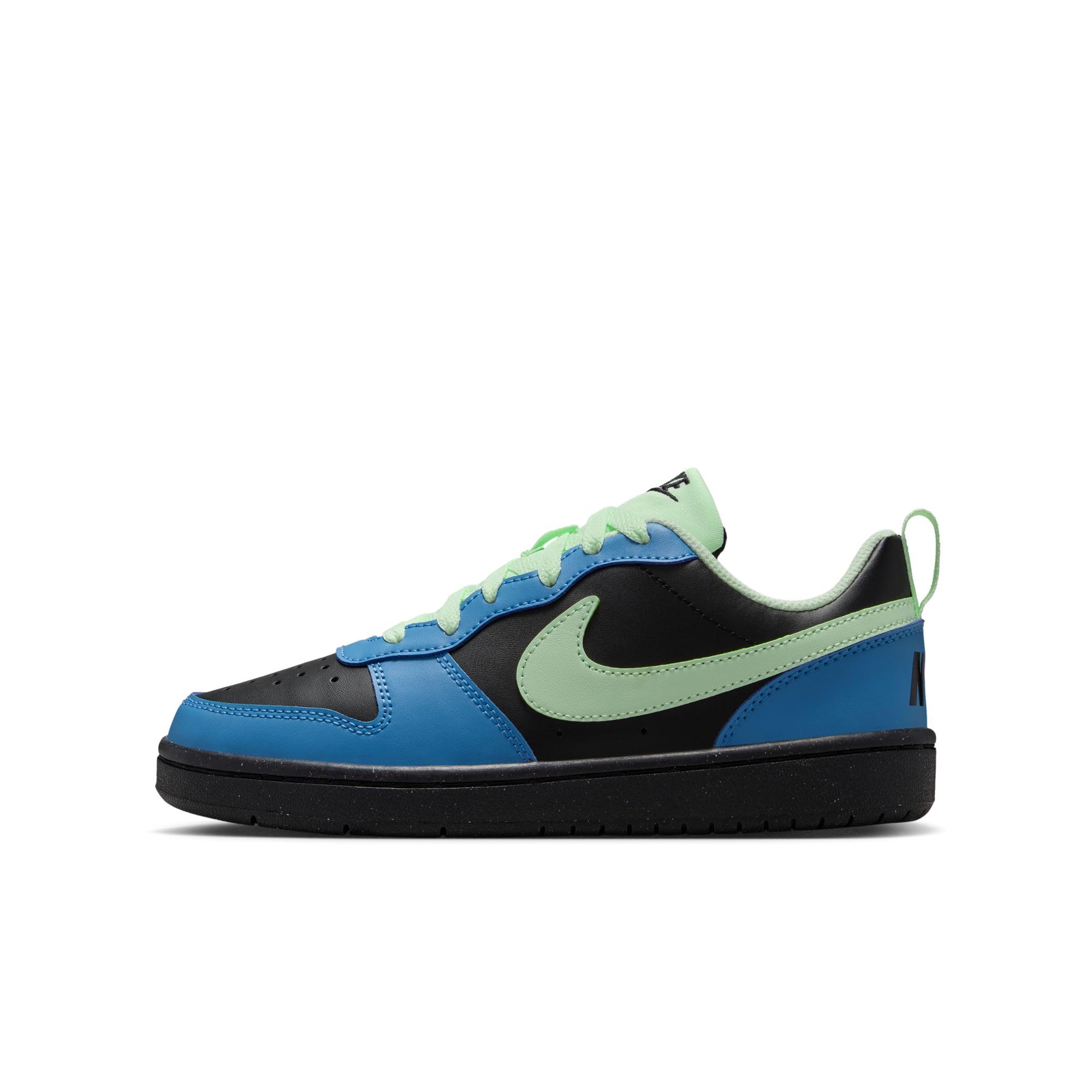 Nike Unisex Court Borough Low Recraft (Gs) Black/Volt Tint-Dutch Blue-Phantom Basketball Shoes 6 UK