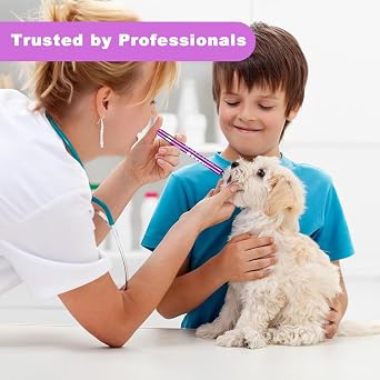 2 Pcs Pen Torch, Diagnostic Medical Penlight with Pocket Clip, Reusable Penlight Diagnostic LED Light Mini EMT Emergency Pen Torch, Pupil Gauge Flashlight, Pen Light for Nurse Doctor (Purple+Pink) [Energy Class A]