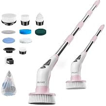 Electric Spin Scrubber,10 in 1 Household Detachable Adjustable Cordless Cleaning Brush, 90 Minutes Long-Lasting Electric Scrubber Cleaning, IPX8 Waterproof Shower Cleaning Brush for Bathroom, Kitchen.