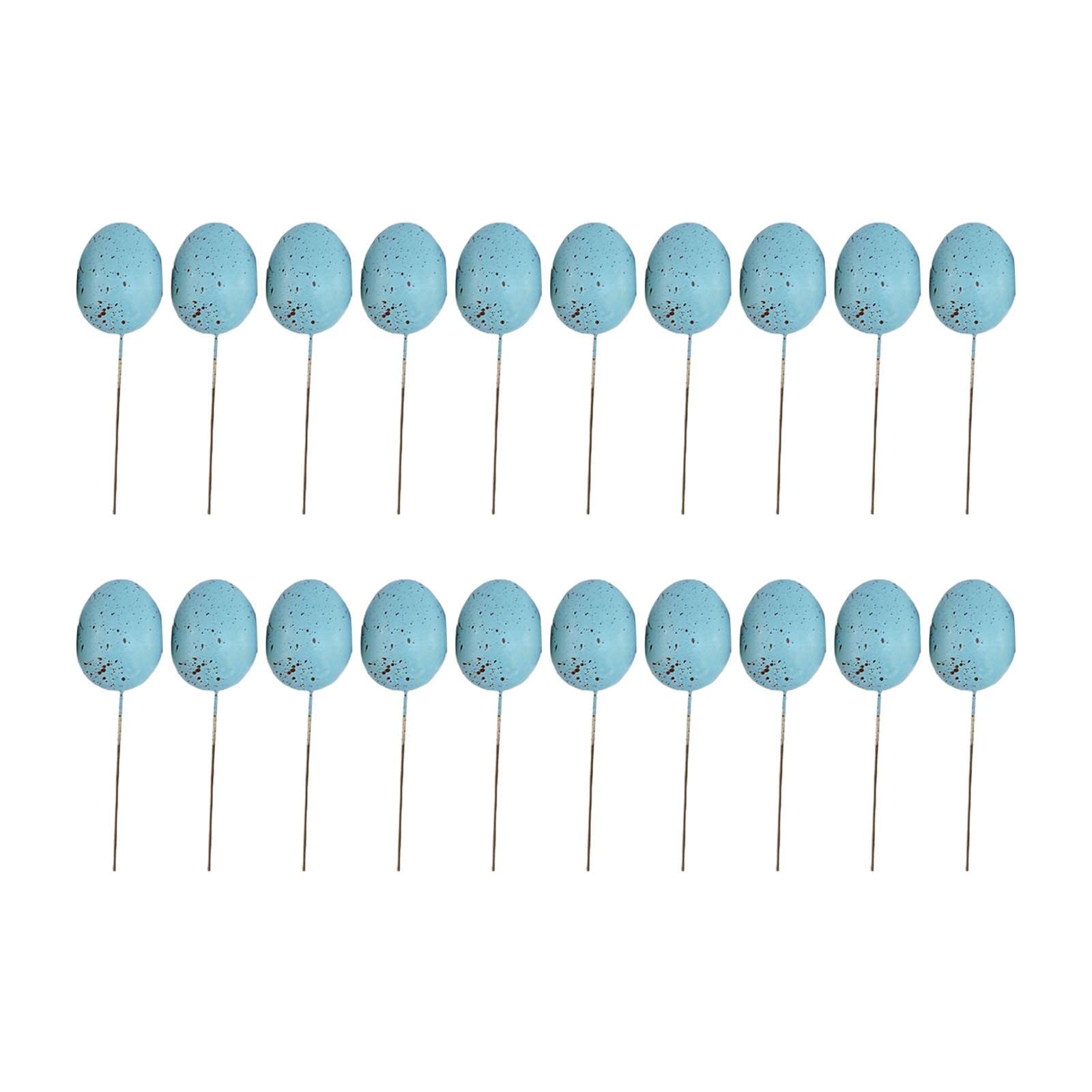 Jazuaiao 20Pcs Easter Foam Eggs Colorful Egg Ornament Art Supplies for Kindergarten School Students Ornament Easter Eggs Decorating
