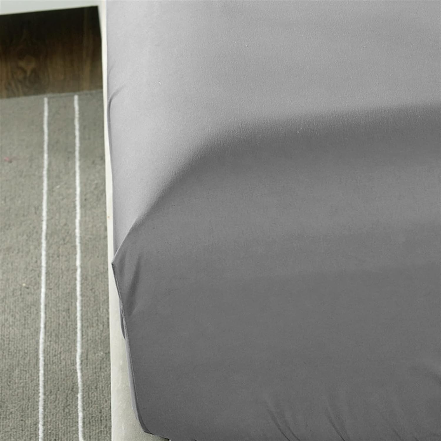 Mattress Cover Solid Color Bedding Linens Bed Sheets with Elastic Band Double Queen Size Bedsheet * */778 (Color : A, Size : 160x200x25cm 1Piece) (A 160x200x25cm 1Piece)