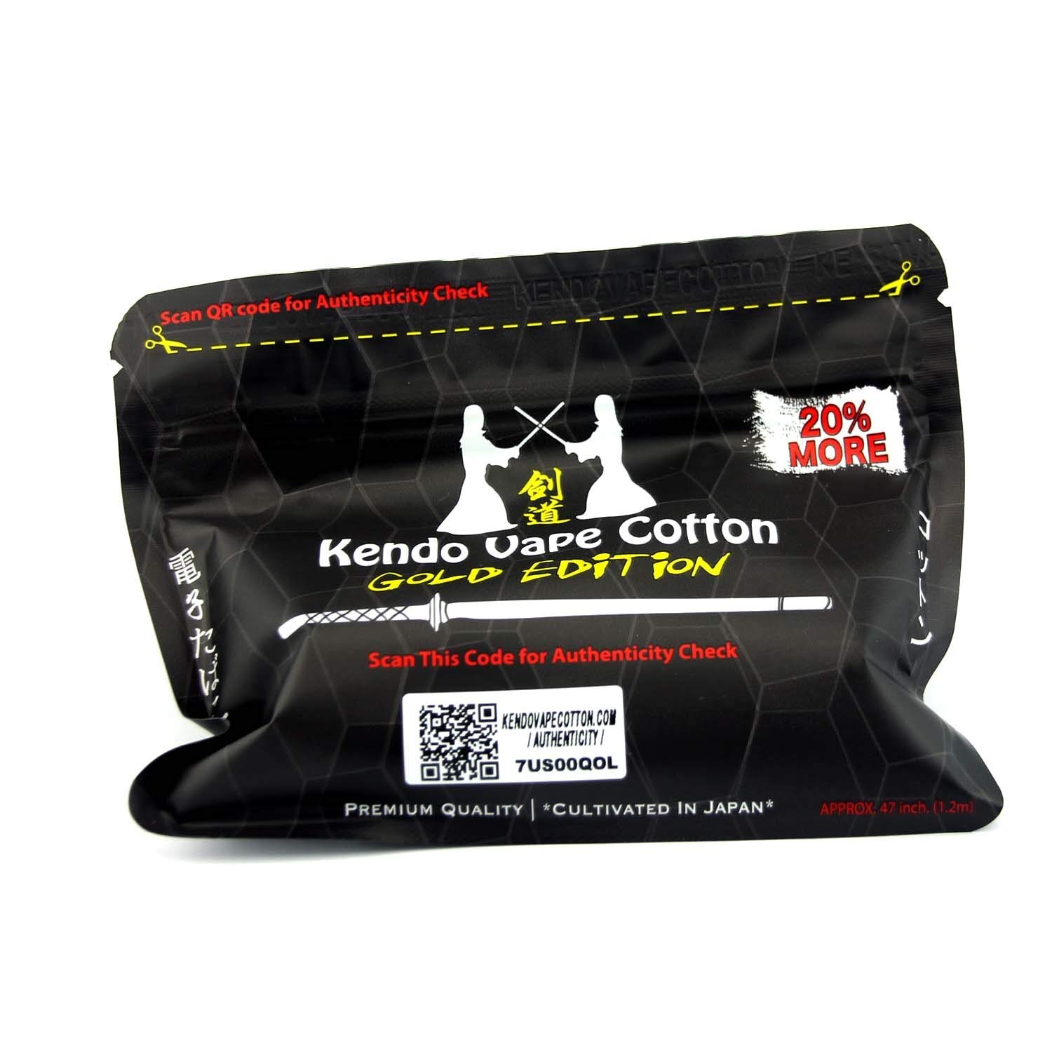 Kit 2 botes Vape Cotton Kendo Vape Cotton Gold Edition Coton Kendo :  Amazon.fr: High-Tech