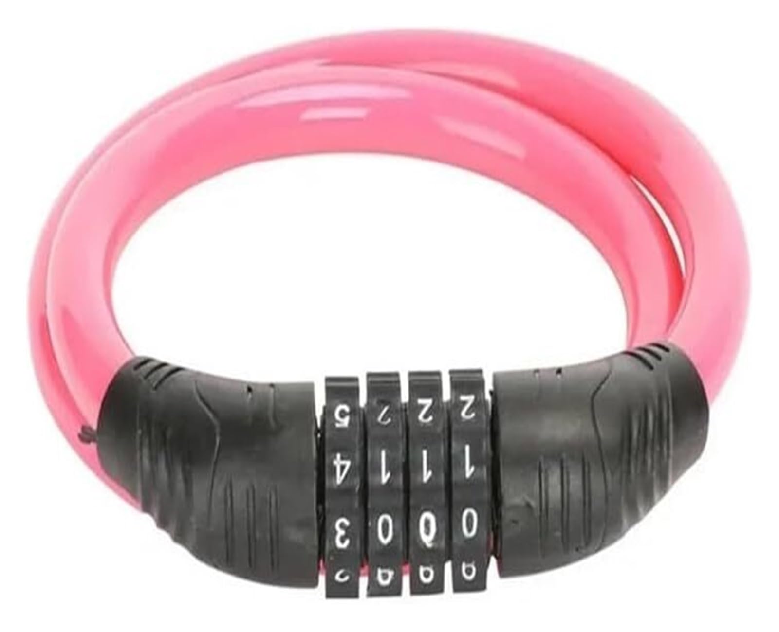 Giveduno M Pink Bicycle Lock, Portable Security 4 Digit Code Mountain Bike Lock Bicycle Multicolor