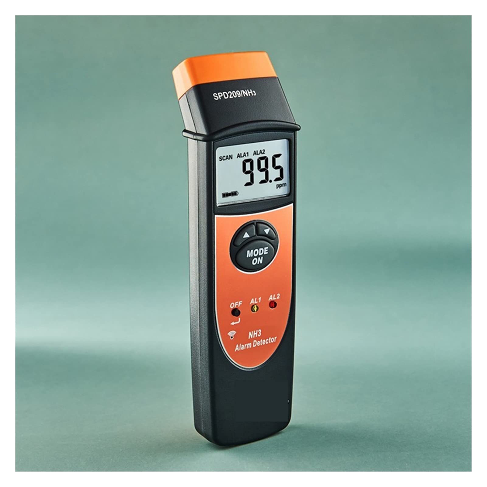 Misuratori della qualità dell'aria, Digitale portatile. Lcd. Ammoniaca NH3. Rilevatore di gas 0-10. 0ppm. Sound Light Alarm precisa 0. 13:00 Display della retroilluminazione del monitor di perdita di