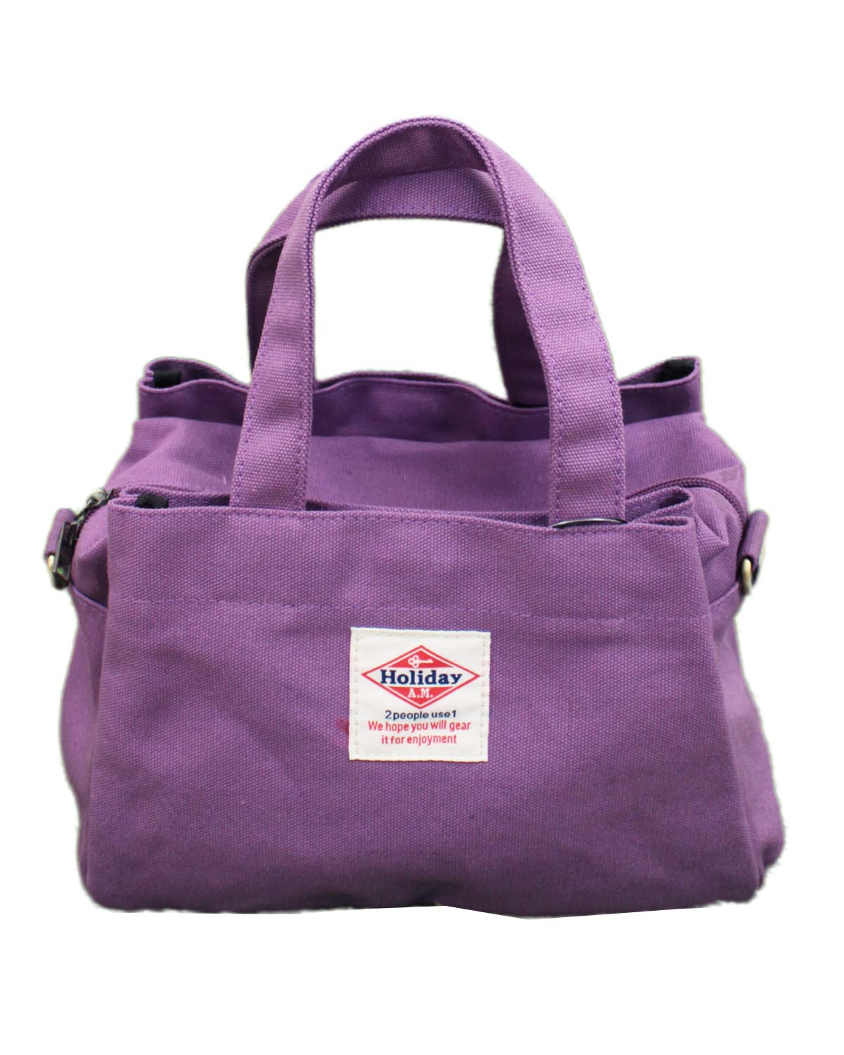 MC Men's Round Bag, Golf Cart Bag, Mini Bag, Mini Tote Bag, 2-Way, Women's, Canvas, Accessories, Bag, Outdoor, 6-purple, One Size