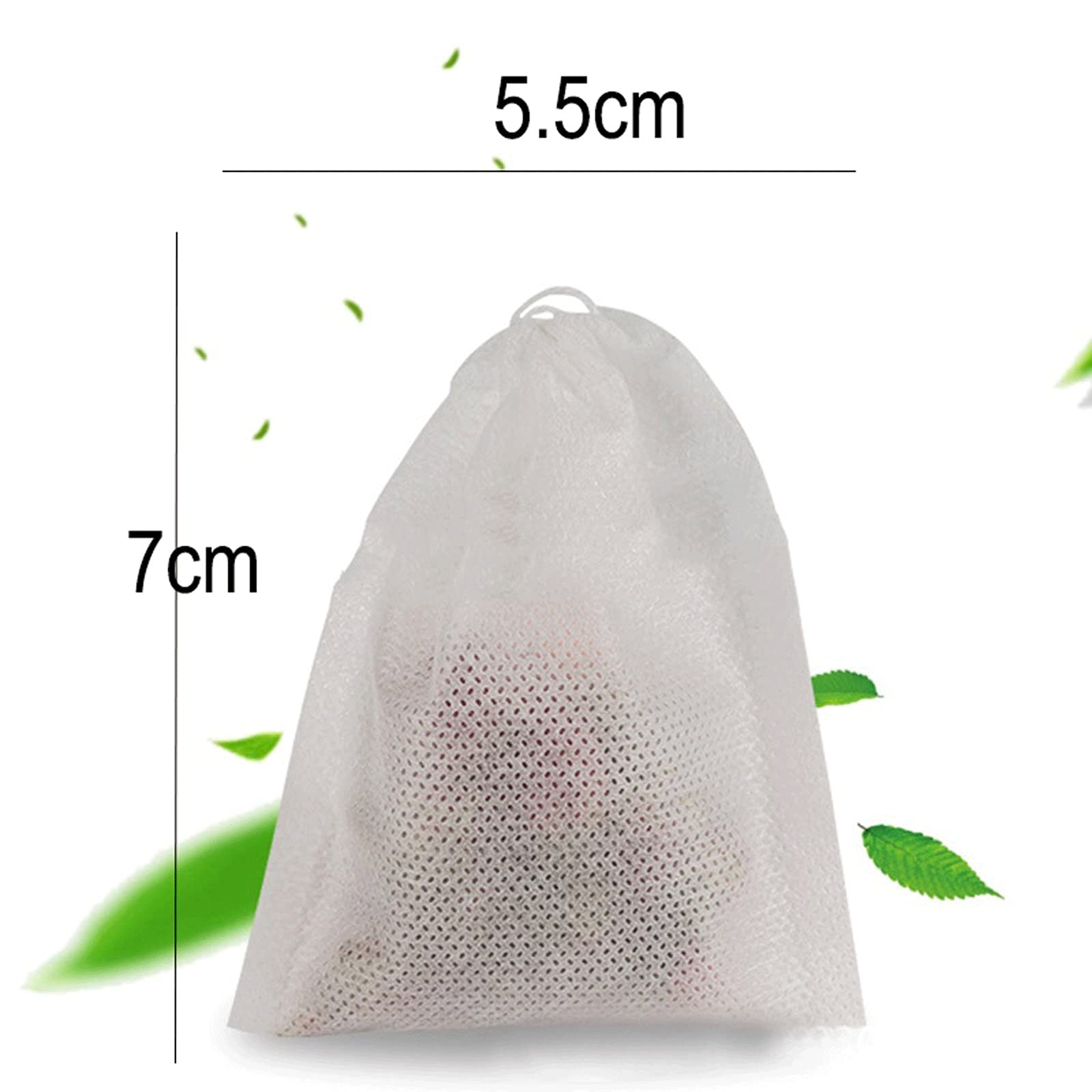 Juego de 200 bolsas de té desechables no tejidas, infusor de té con cuerda de sellado curativo, papel de filtro para hierbas sueltas (600 unidades)