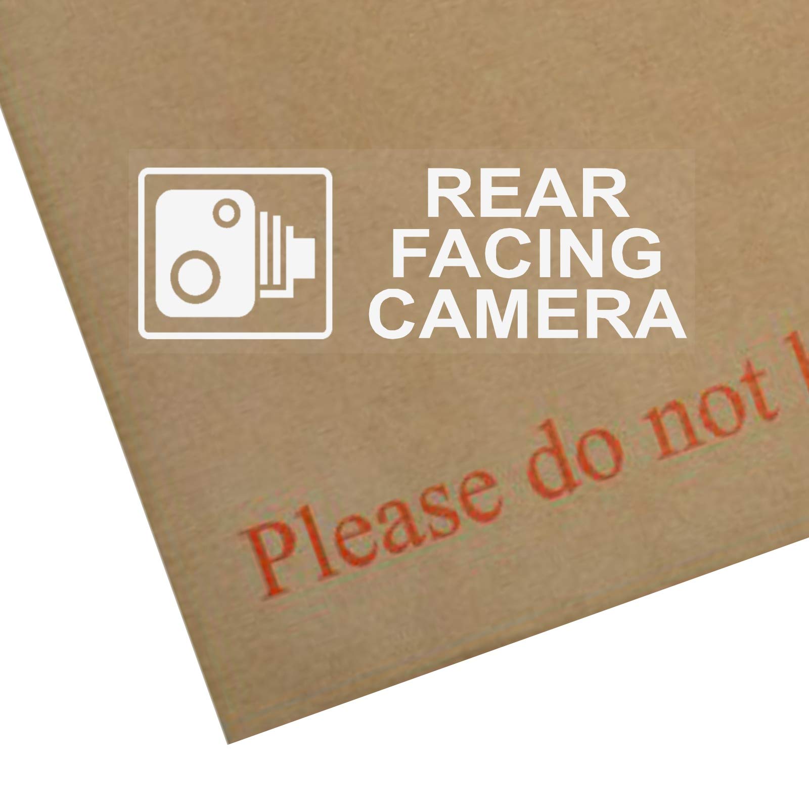 Platinum Place White Print Onto Clear Backing 5 X Vc11 Rear Facing Camera Stickers 87X30mm Car Taxi Van Cctv Signs Go Pro Internal Reverse White Onto Clear Tinted Warning Vehicle Security Secure Protect Protection