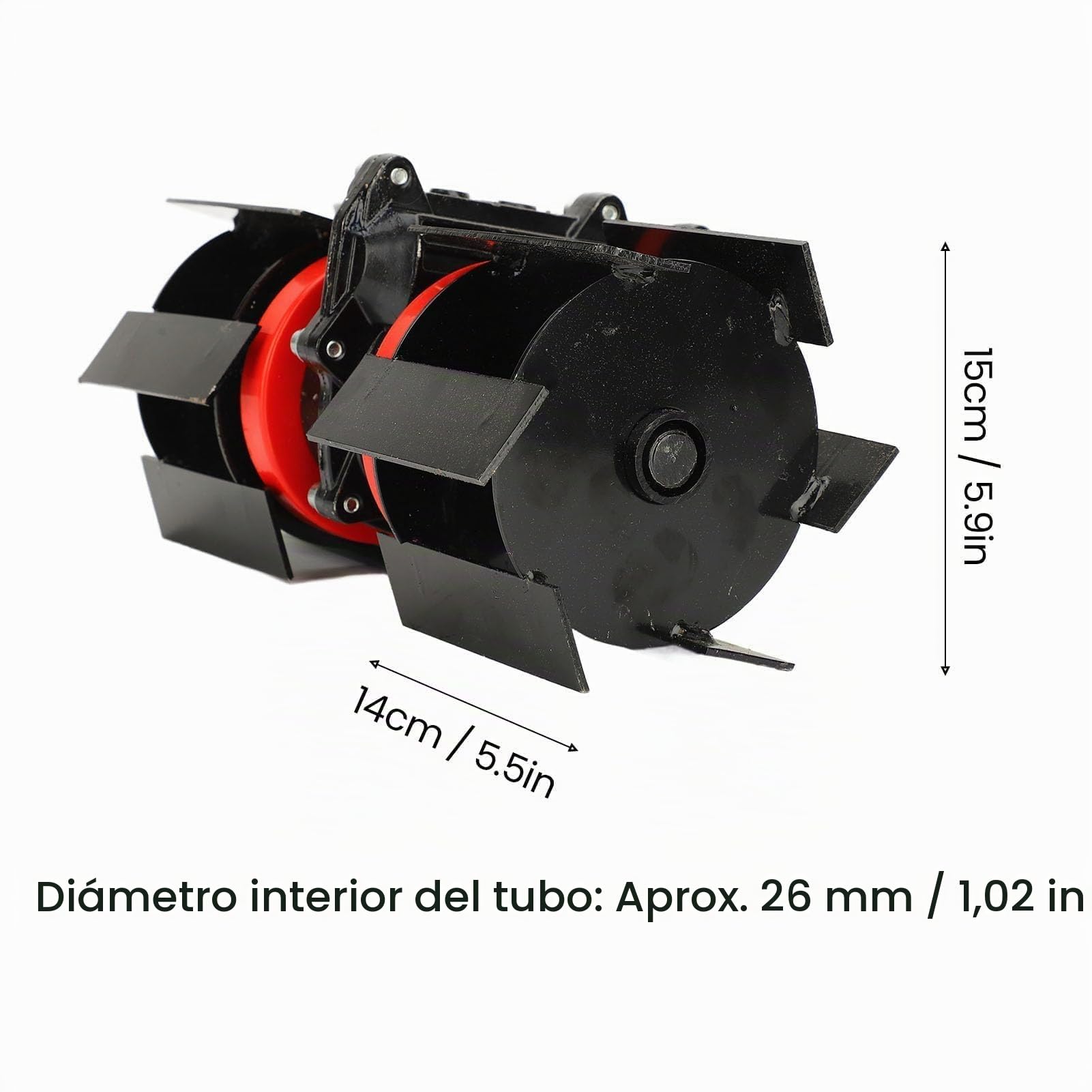 Pssopp Rueda Universal para Eliminación de Maleza, Accesorio para Cortacésped con Cuchilla Recta, Herramienta de Excavación y Aflojamiento
