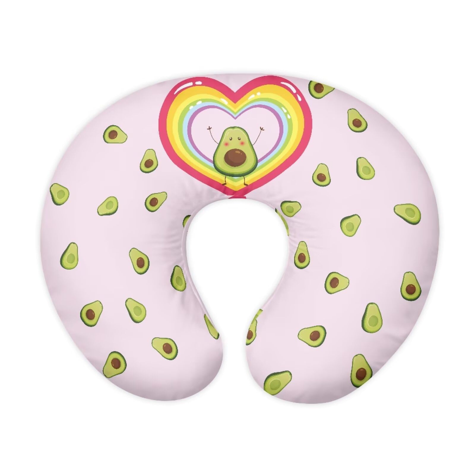 Drnuikhe Avocado Nursing Pillow Covers for U-Shaped Breastfeeding Pillow Cowhide Nursing Pillow Case Slipcover Hidden Zipper Design Soft and Skin-Friendly โ image 1