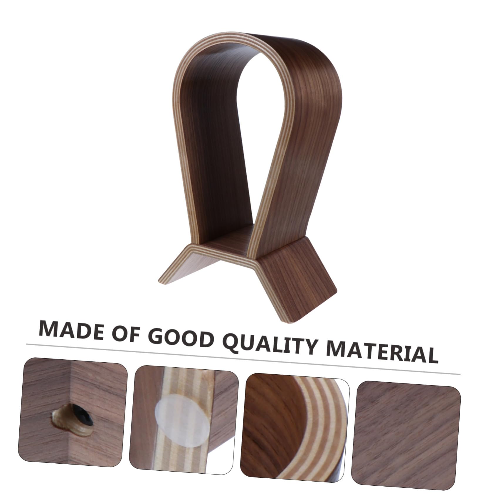 ABOOFAN Support Stable Audio Bois Naturel de en Casque Noyer pour Rangement et Élégant pour Casque, pour Décoration et Bureau
