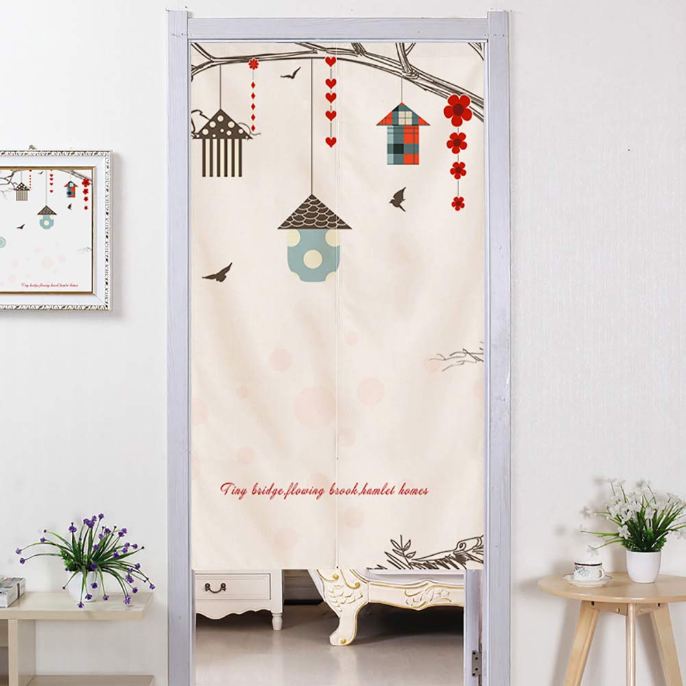 Noren Japonais Rideau de Porte 150x85cm | Tapisserie Lin Coton Ukiyoe
