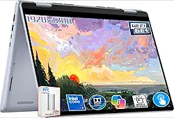 Dell Notebook empresarial Inspiron 14 7740, computador copiloto com tela sensível ao toque FHD + 2 em 1 de 14 polegadas, Intel Core 5 (> i7-1355U), teclado retroiluminado, impressão digital, vida útil