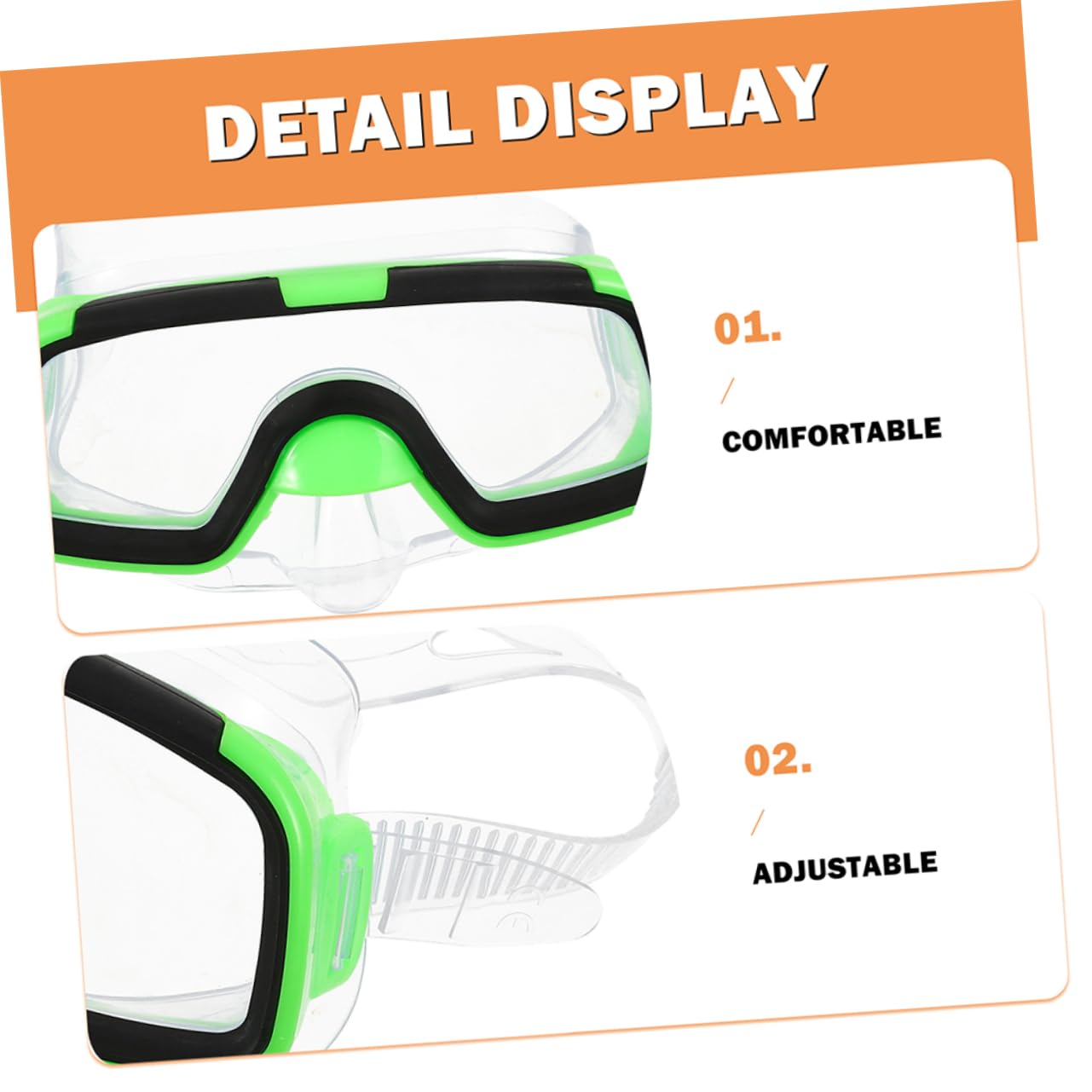 Set de Snorkel para Niños 1 Juego Verde Silicona Plástico