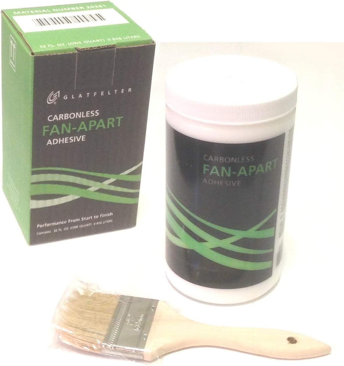 Glatfelter Carbonless Fan-Apart Adhesive (26361) - One Quart and Brush