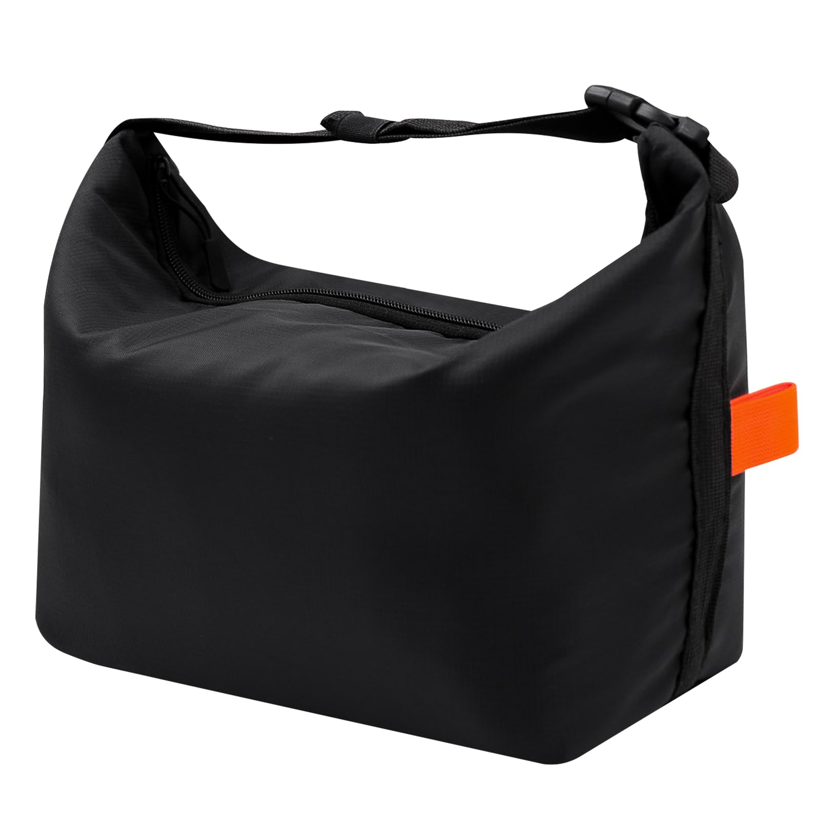 Fizleca Black Lunch Bag for Men & Women - Thermal Insulated Leakproof Cooler Tote, Reusable Lunch Box for Work, School, Travel, Picnic, 8L Capacity