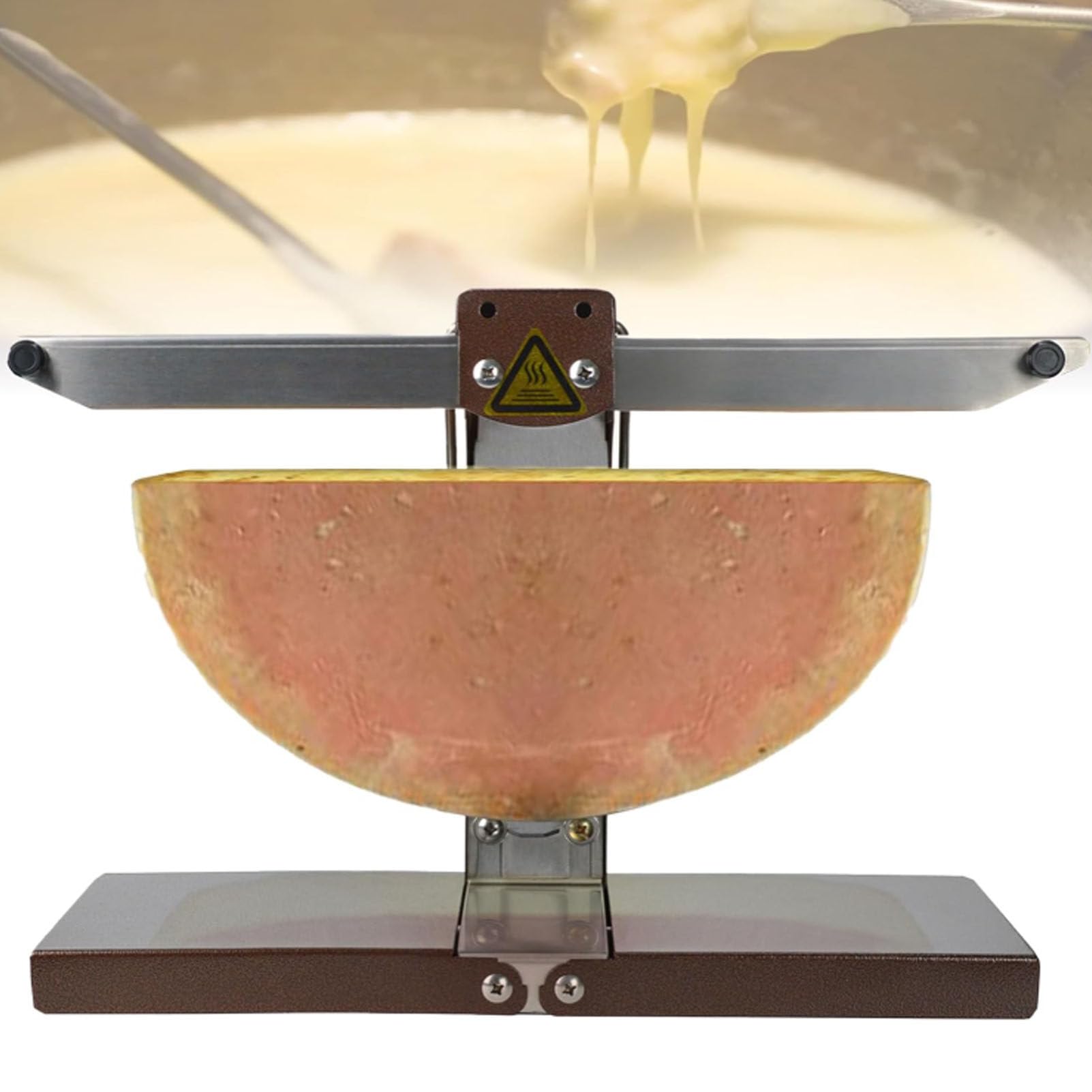 Scioglitore di formaggio Raclette, macchina elettrica commerciale per mezza forma di formaggio, multifunzione, angolo regolabile, acciaio inossidabile, 900 W, riscaldamento rapido per cucina