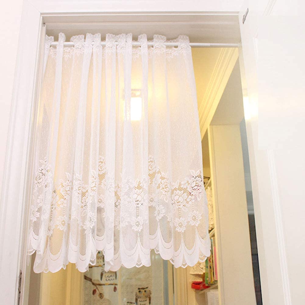 Cortinas cortas de encaje semitransparentes que protegen tu intimidad con elegancia