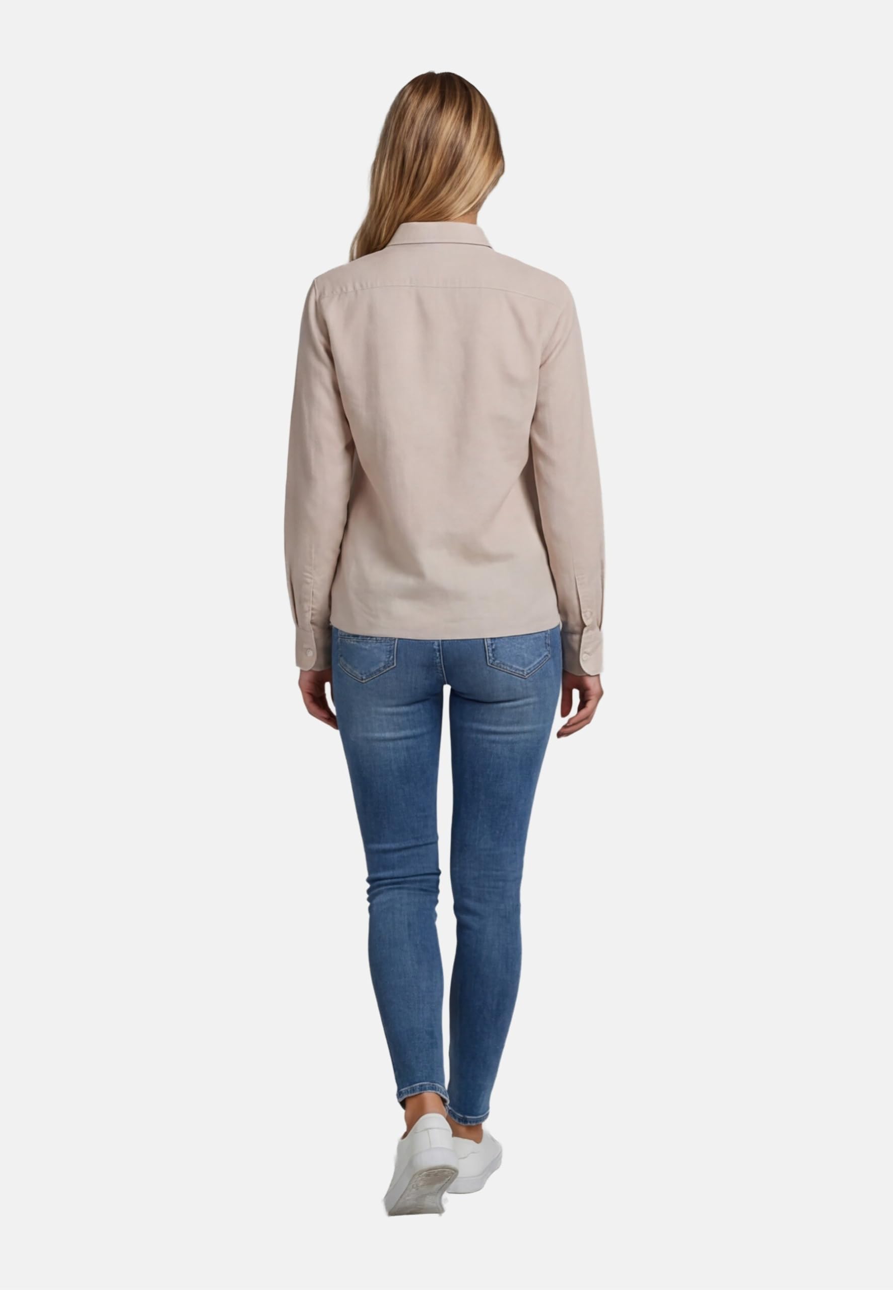 U.S. POLO ASSN. Damen Bluse (S-2XL) Leinen Baumwolle Langarm atmungsaktiv P045
