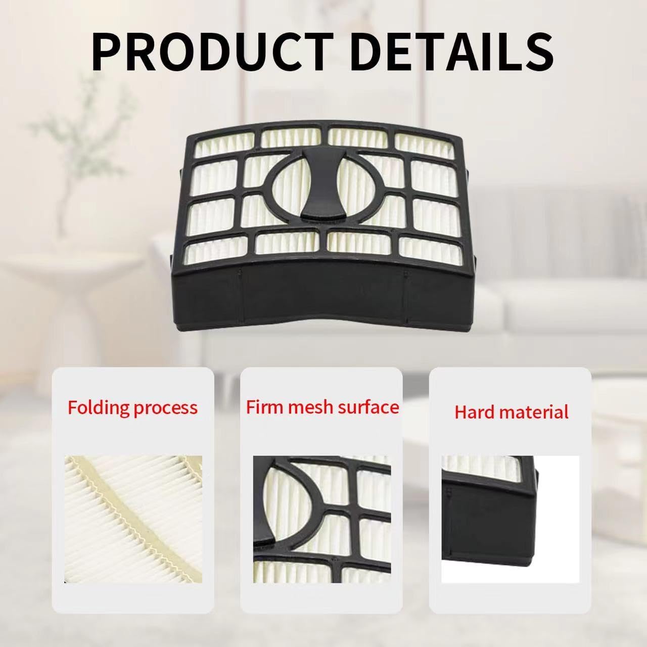 CU530 Filter Replacement for Shark CU530 Lift-Away XL Upright Vacuum 2 Filters+4 Foam Felt Filters