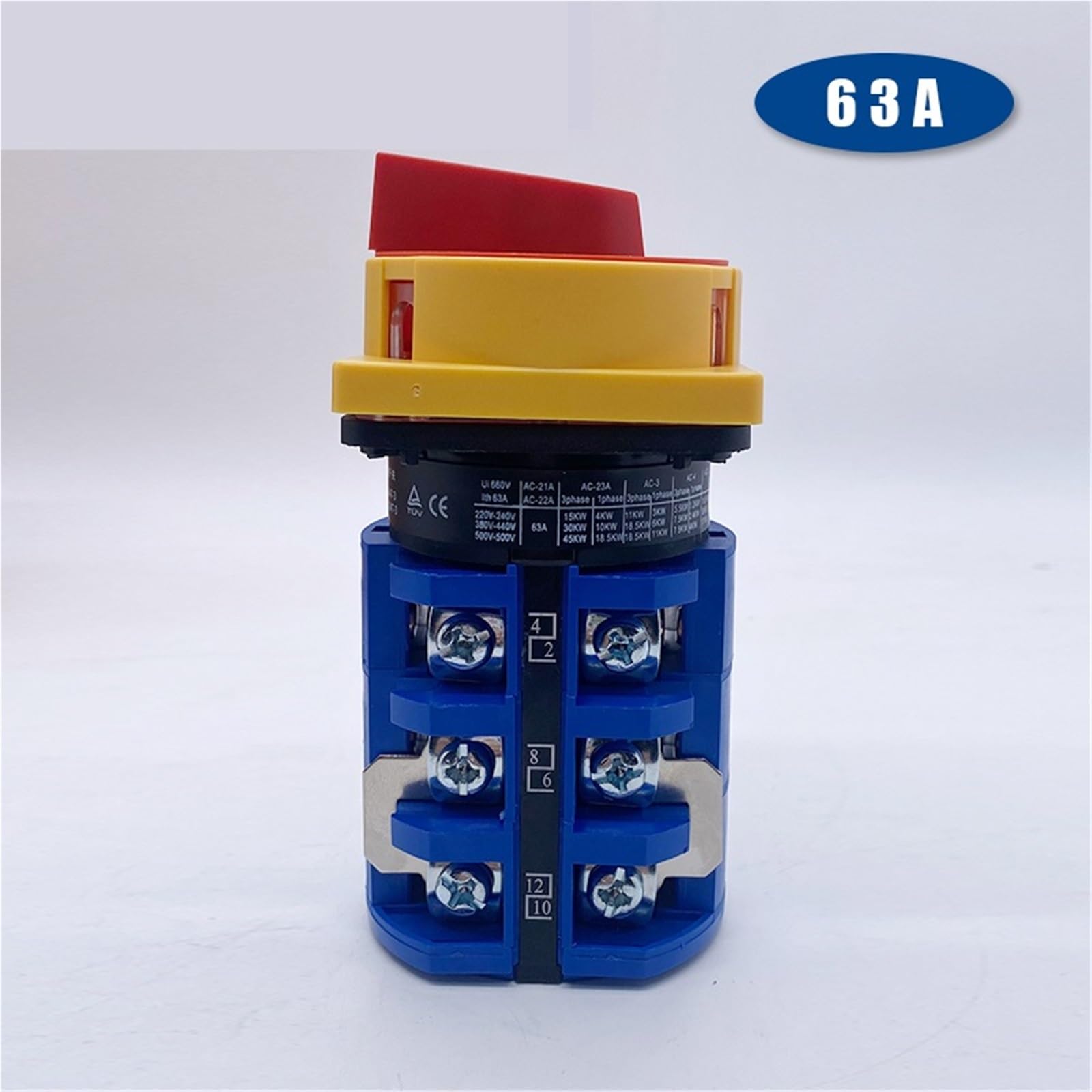 YMW26GS-63A 5.5N/3 Interruptor de leva giratorio Candado Circuito de control maestro APAGADO-ENCENDIDO LW28 LW26GS 1 pieza