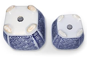 青い花模様の波形皿2枚セット 8501b57858bb8c0ef2086b0efce0a0