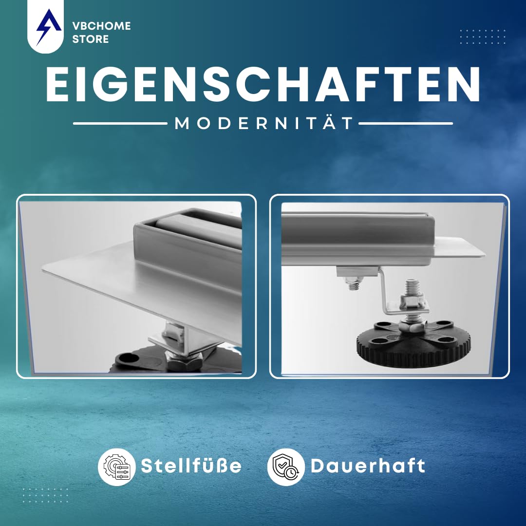 VBChome Duschrinne 70 cm ULTRA SLIM Edelstahl Duschablauf Komplettset – Flache Bodenablaufrinne mit Siphon und Geruchsstop – Größen 60, 80, 90, 100 cm – Ablaufrinne für Badezimmer Dusche