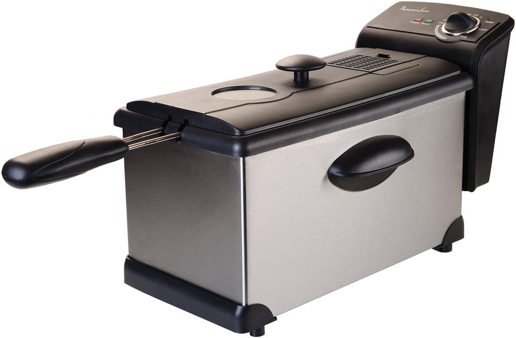 Professional Series 3 Lt. Deep Fryer Stainless Steel, Adjustable Temperature 1700 Watt, PS75911