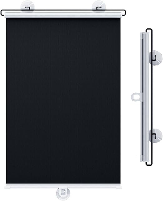 Sunscreen Suction Cup Roller Shades,Retractable Blackout Roll Up Blinds,Sunshade Roller Blinds