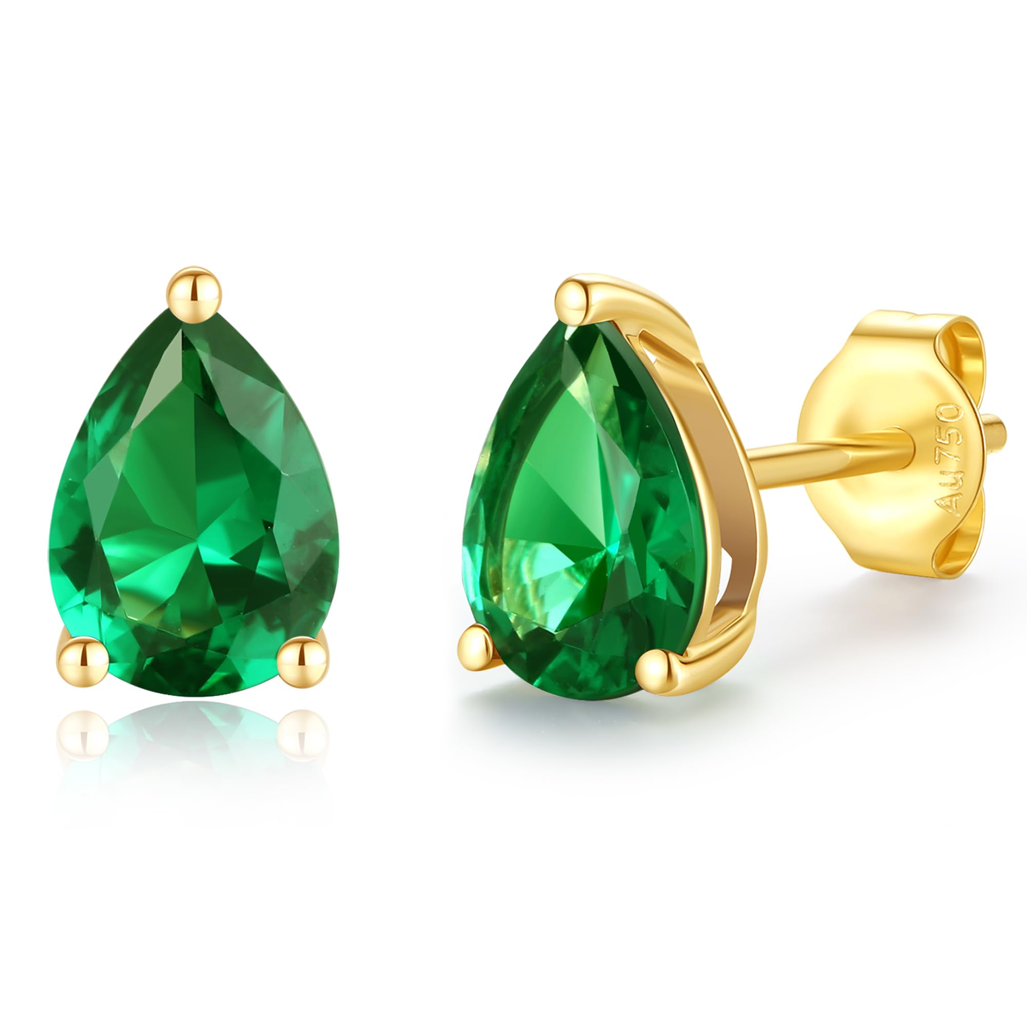 FANCIME Pear Stud Earrings