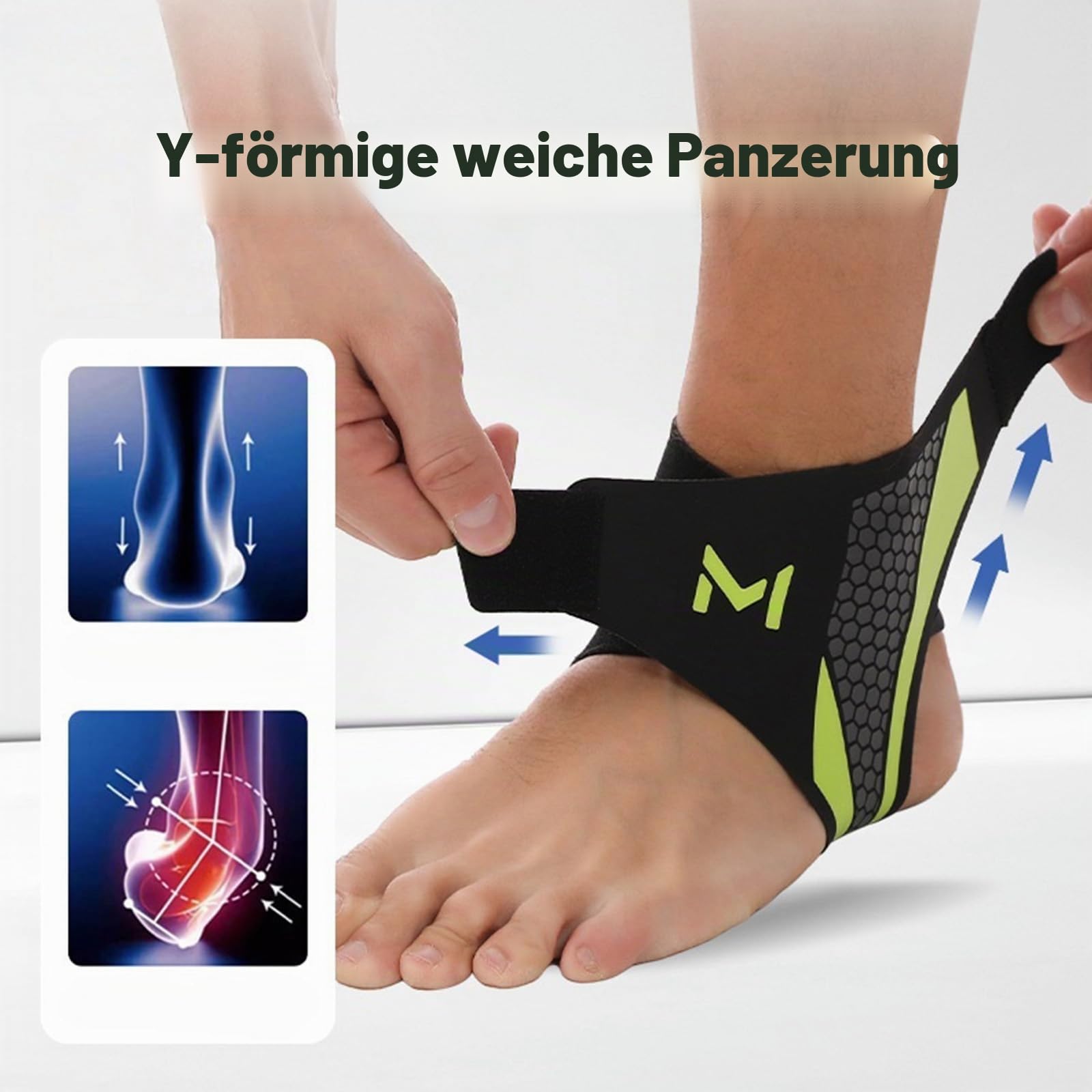 Stabilisierende Knöchelbandage für Sportverletzungen, atmungsaktives Nylon-Design, athletische Knöchelbandage